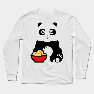 Cute Panda Eating Fried Rice - Classy Shirt Long Sleeve T-Shirt